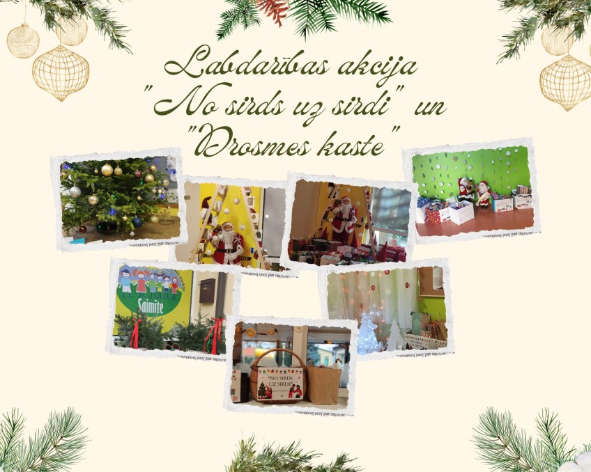 Green Cute Merry Christmas Photo Collage